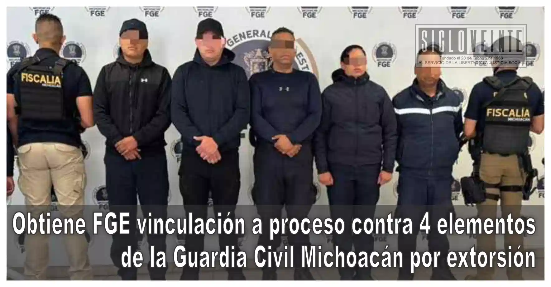 Obtiene FGE vinculación a proceso contra 4 elementos de la Guardia ...