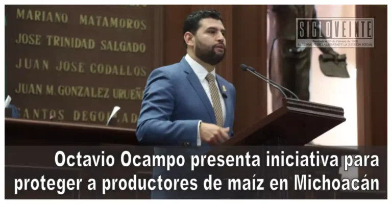 Octavio Ocampo presenta iniciativa para proteger a productores de maíz en Michoacán