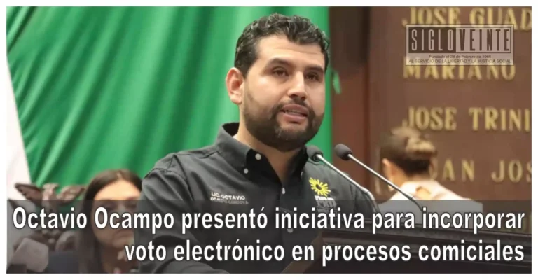 Octavio Ocampo presentó iniciativa para incorporar voto electrónico en procesos comiciales