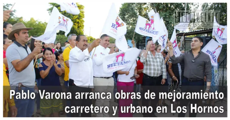 Pablo Varona arranca obras de mejoramiento carretero y urbano en Los Hornos