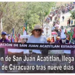 Peregrinación de San Juan Acatitlán, llega al Santuario del Señor de Carácuaro tras nueve días de recorrido