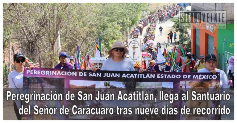 Peregrinación de San Juan Acatitlán, llega al Santuario del Señor de Carácuaro tras nueve días de recorrido