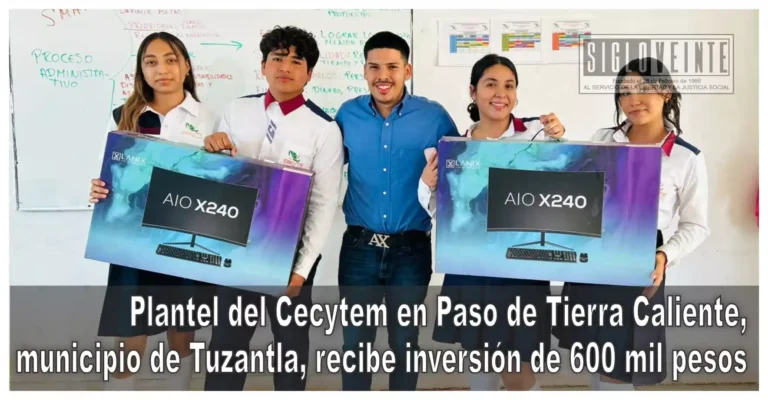 Plantel del Cecytem en Paso de Tierra Caliente, municipio de Tuzantla, recibe inversión de 600 mil pesos