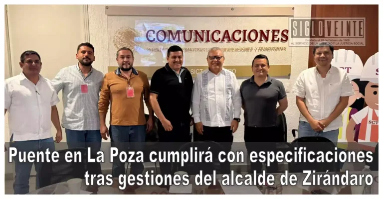 Puente en La Poza cumple con especificaciones tras gestiones del alcalde de Zirándaro