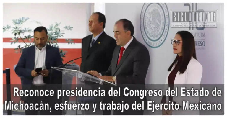 Reconoce presidencia del Congreso del Estado de Michoacán, esfuerzo y trabajo del Ejercito Mexicano