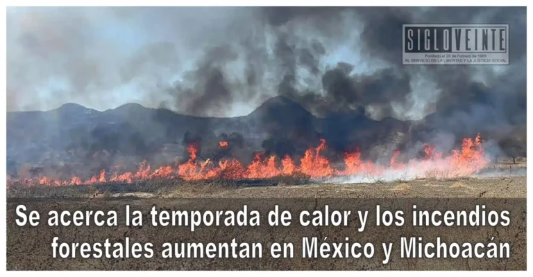 Se acerca la temporada de calor y los incendios forestales aumentan en México y Michoacán; actividad humana y cambio climático agravan el problema