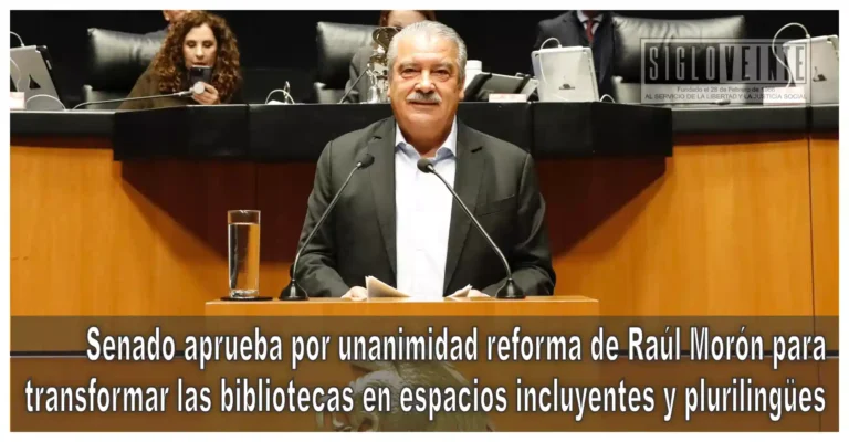 Senado aprueba por unanimidad reforma de Raúl Morón para transformar las bibliotecas en espacios incluyentes y plurilingües