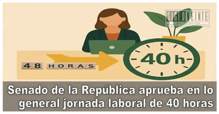Senado de la República aprueba en lo general jornada laboral de 40 horas