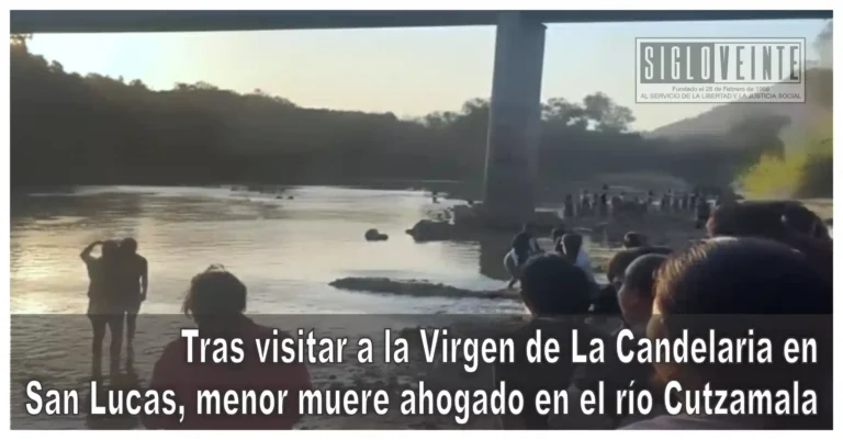 Tras visitar a la Virgen de La Candelaria en San Lucas, menor muere ahogado en el río Cutzamala