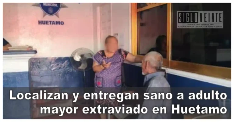 Localizan y entregan sano a adulto mayor extraviado en Huetamo