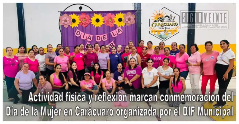 Actividad física y reflexión marcan conmemoración del Día de la Mujer en Carácuaro organizada por el DIF Municipal