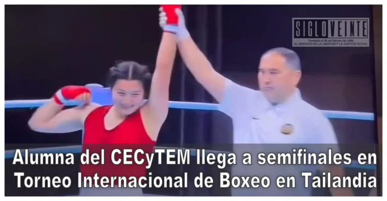 Alumna del CECyTEM llega a semifinales en Torneo Internacional de Boxeo en Tailandia