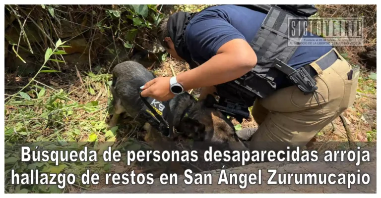 Búsqueda de personas desaparecidas arroja hallazgo de restos en San Ángel Zurumucapio