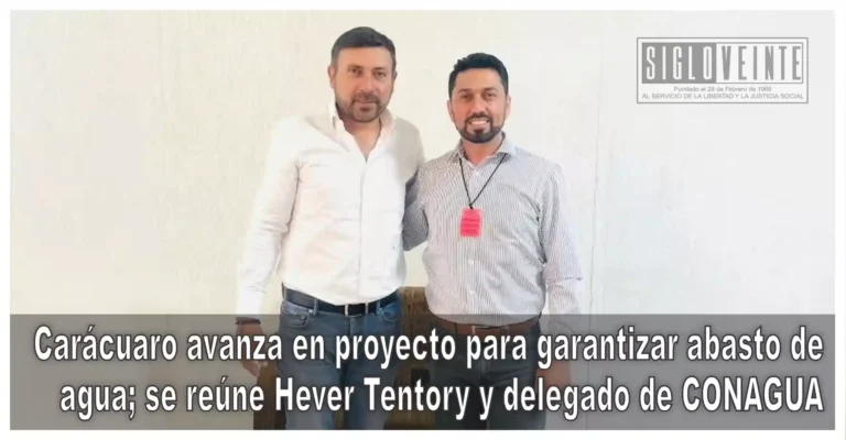 Carácuaro avanza en proyecto para garantizar abasto de agua; se reúne Hever Tentory y delegado de CONAGUA