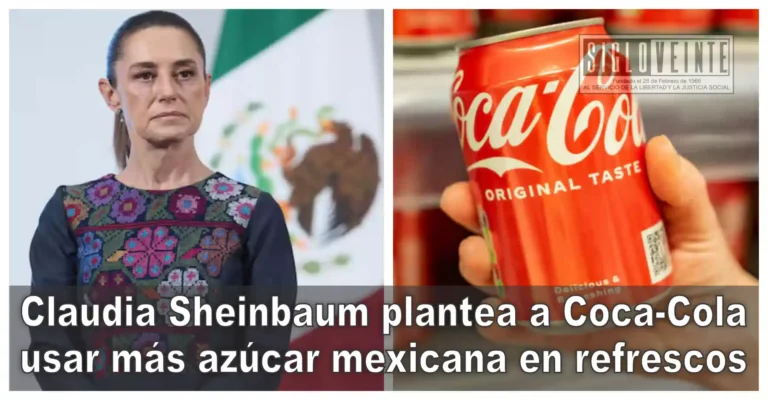 Claudia Sheinbaum plantea a Coca-Cola usar más azúcar mexicana en refrescos