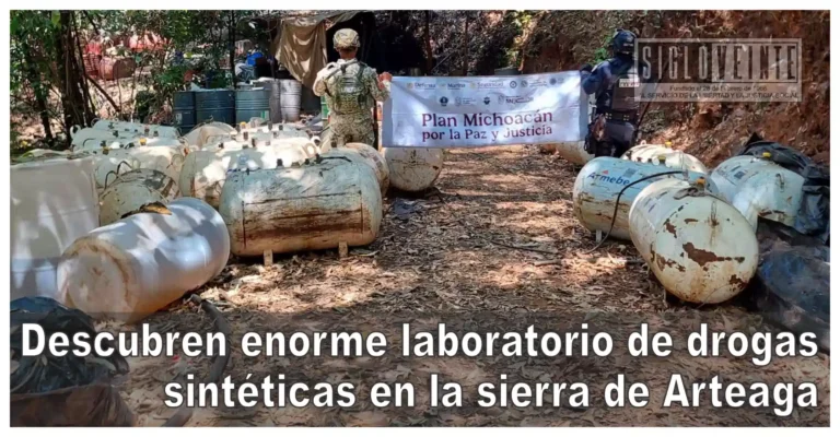 Descubren enorme laboratorio de drogas sintéticas en la sierra de Arteaga