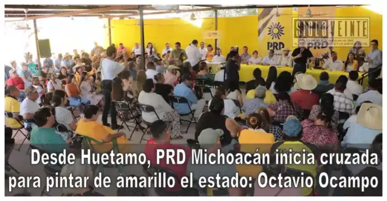 Desde Huetamo, PRD Michoacán inicia cruzada para pintar de amarillo el estado: Octavio Ocampo