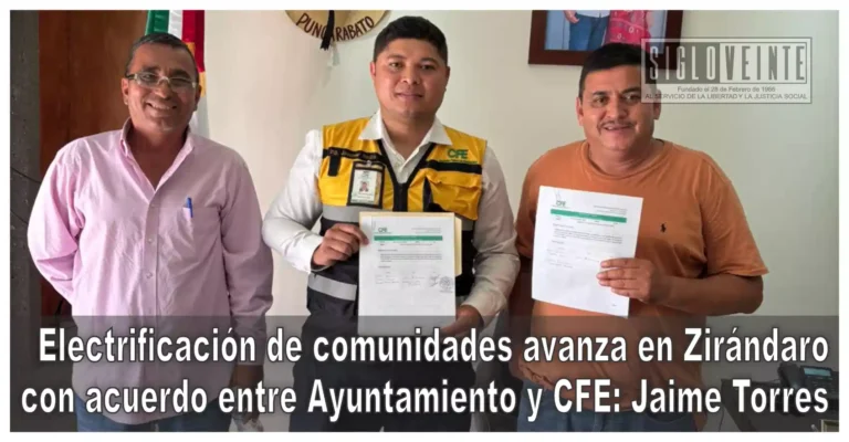 Electrificación de comunidades avanza en Zirándaro con acuerdo entre Ayuntamiento y CFE: Jaime Torres