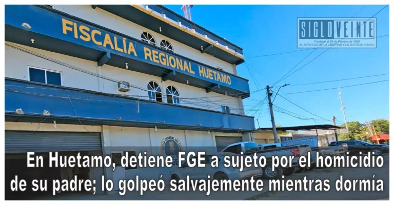 En Huetamo, detiene FGE a sujeto por el homicidio de su padre; lo golpeó salvajemente mientras dormía