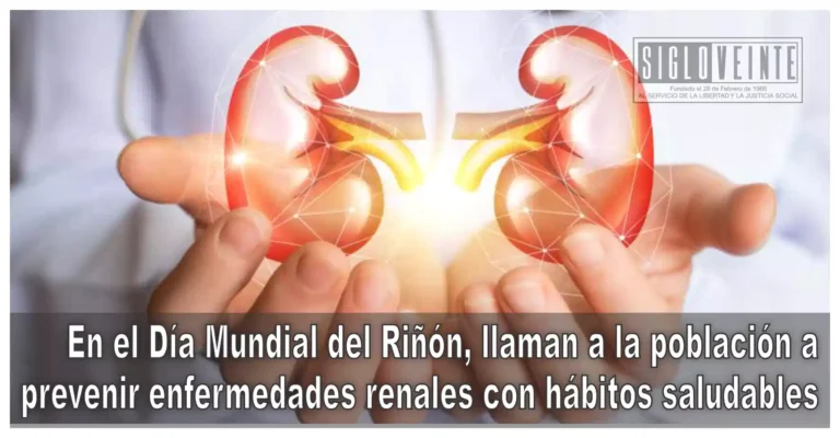 En el Día Mundial del Riñón, llama a la población a prevenir enfermedades renales con hábitos saludables