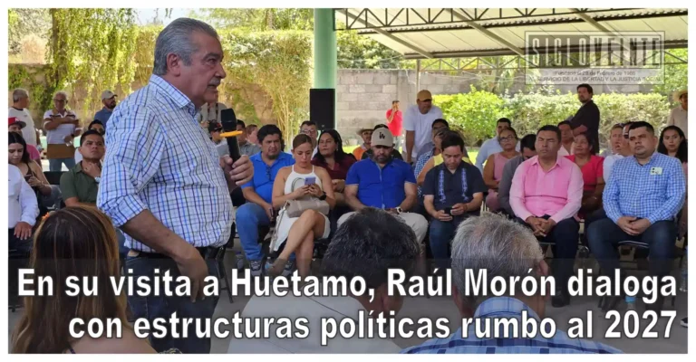 En su visita a Huetamo, Raúl Morón dialoga con estructuras políticas rumbo al 2027 y pide fortalecer la unidad de Morena y sus aliados en Michoacán