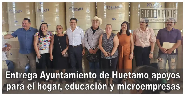 Entrega Ayuntamiento de Huetamo apoyos para el hogar, educación y microempresas