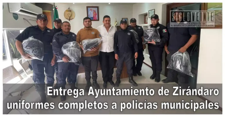 Entrega Ayuntamiento de Zirándaro uniformes completos a policías municipales