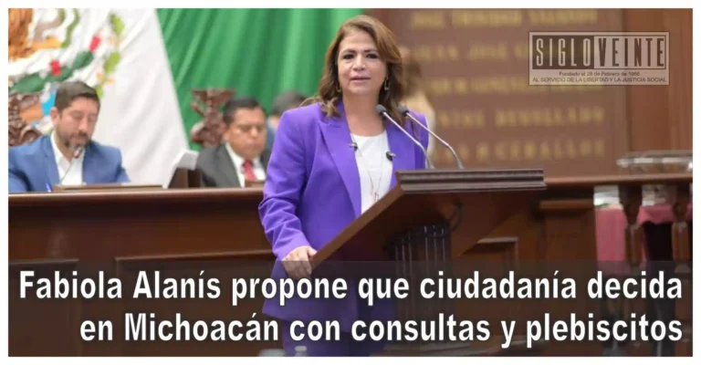 Fabiola Alanís propone que ciudadanía decida en Michoacán con consultas y plebiscitos