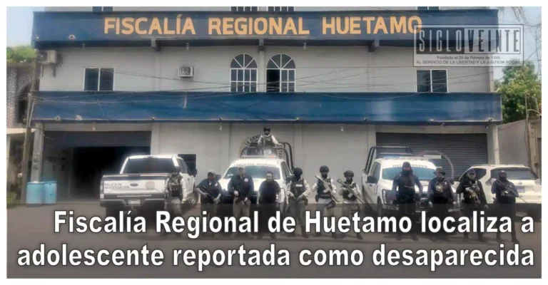 Fiscalía Regional de Huetamo localiza a adolescente reportada como desaparecida