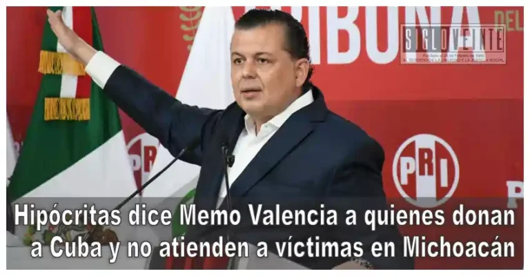 Hipócritas dice Memo Valencia a quienes donan a Cuba y no atienden a víctimas en Michoacán