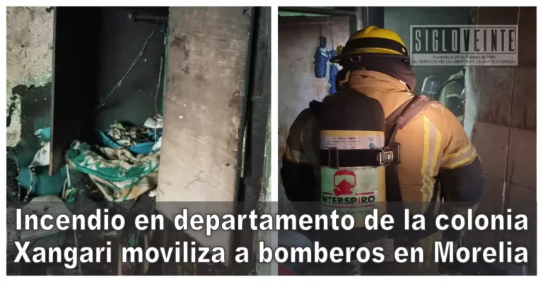 Incendio en departamento de la colonia Xangari moviliza a bomberos en Morelia