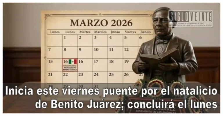 Inicia este viernes puente por el natalicio de Benito Juárez; concluirá el lunes