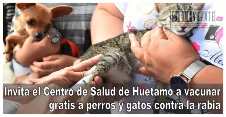 Invita el Centro de Salud de Huetamo a vacunar gratis a perros y gatos contra la rabia