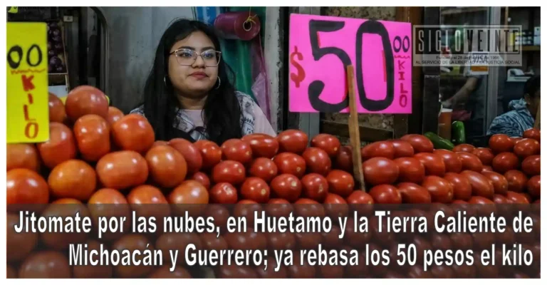 Jitomate por las nubes, en Huetamo y la Tierra Caliente de Michoacán y Guerrero; ya rebasa los 50 pesos el kilo