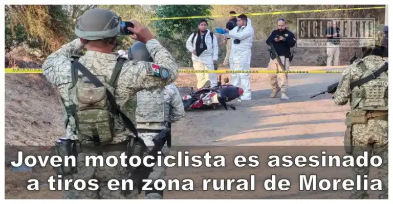 Joven motociclista es asesinado a tiros en zona rural de Morelia