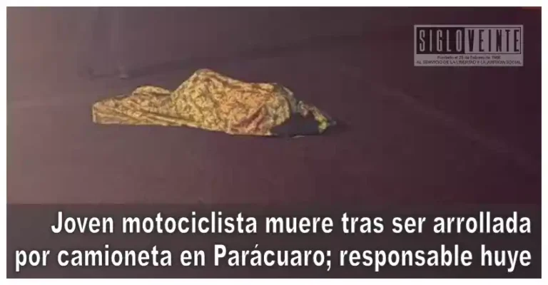 Joven motociclista muere tras ser arrollada por camioneta en Parácuaro; responsable huye