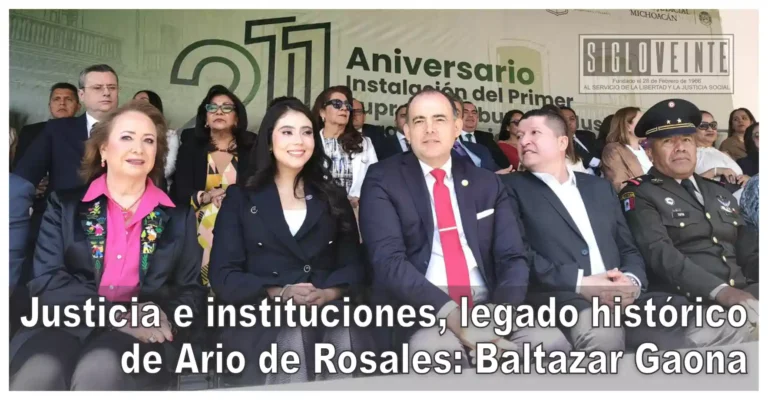 Justicia e instituciones, legado histórico de Ario de Rosales: Baltazar Gaona