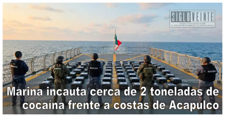 Marina incauta cerca de 2 toneladas de cocaína frente a costas de Acapulco