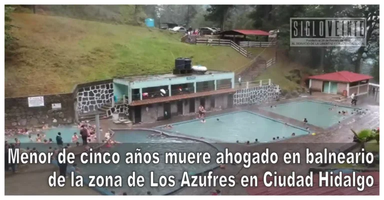 Menor de cinco años muere ahogado en balneario de la zona de Los Azufres en Ciudad Hidalgo