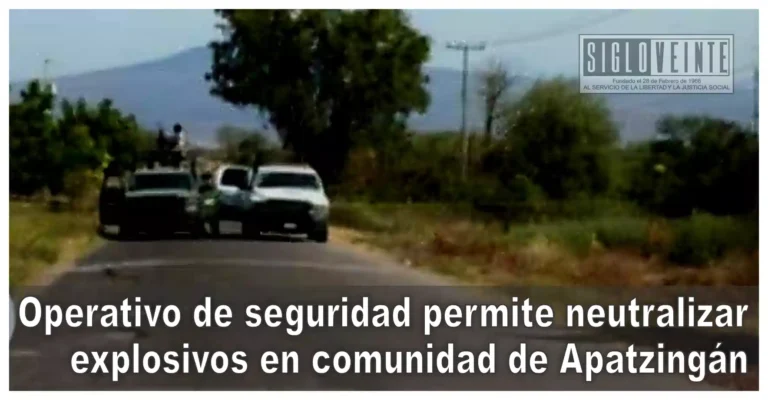 Operativo de seguridad permite neutralizar explosivos en comunidad de Apatzingán