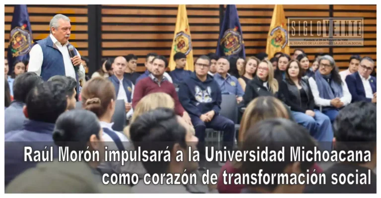 Raúl Morón impulsará a la Universidad Michoacana como corazón de transformación social