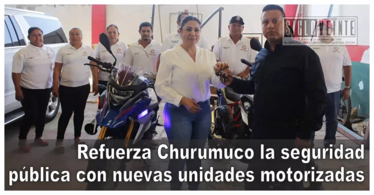 Refuerza Churumuco la seguridad pública con nuevas unidades motorizadas