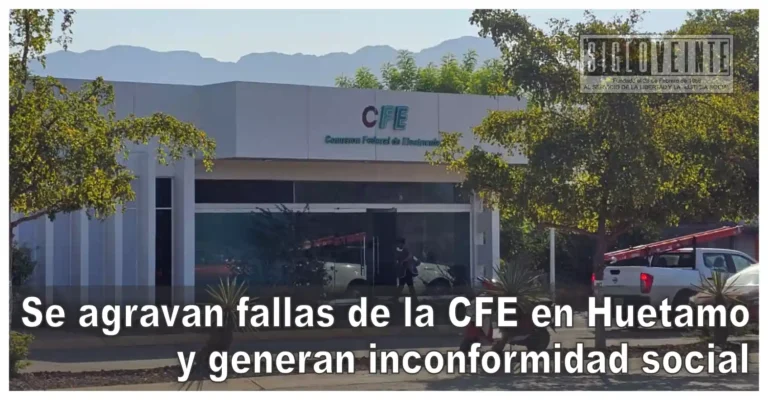 Se agravan fallas de la CFE en Huetamo y generan inconformidad social