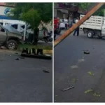 Aparatosa colisión entre camionetas deja daños materiales en Ciudad Altamirano