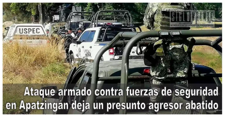 Ataque armado contra fuerzas de seguridad en Apatzingán deja un presunto agresor abatido