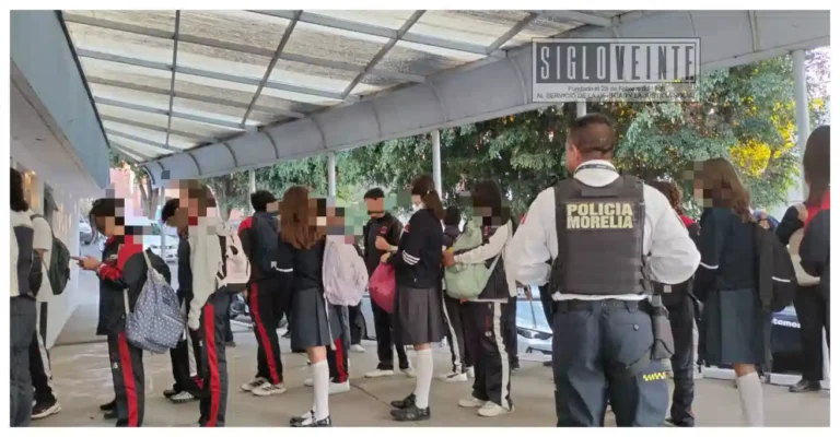 Broma de tiroteo en sanitarios escolares activa protocolo preventivo en secundaria de Morelia