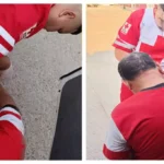 Caída en la vía pública de adulto mayor moviliza a paramédicos de la Cruz Roja en Huetamo