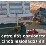 Choque entre dos camionetas deja un muerto y cinco lesionados en Huetamo