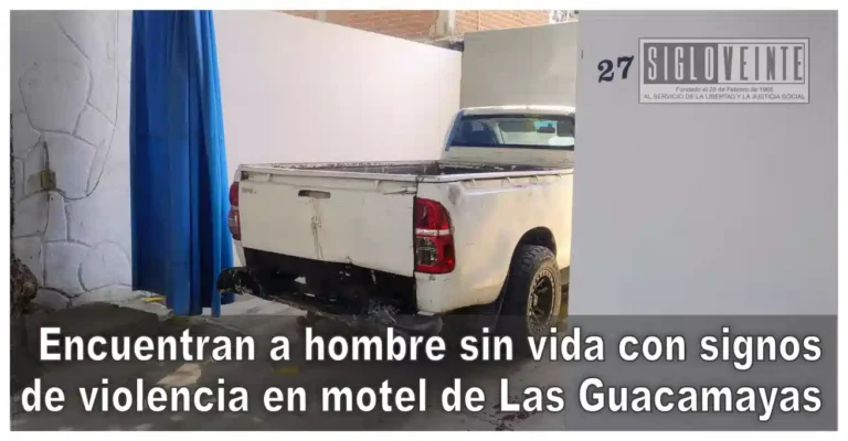 Encuentran a hombre sin vida con signos de violencia en motel de Las Guacamayas