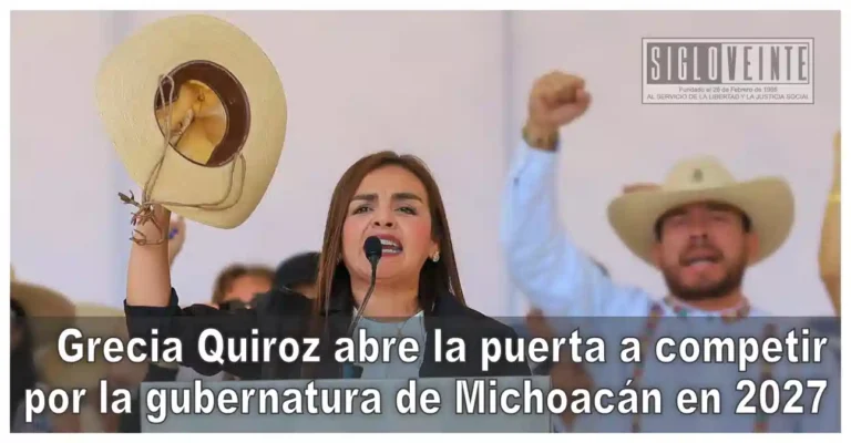 Grecia Quiroz abre la puerta a competir por la gubernatura de Michoacán en 2027